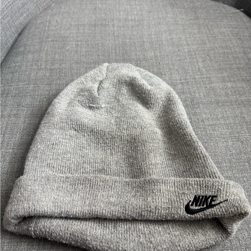 Nike Heather Gray Knit Beanie